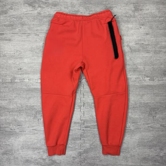 Nike Sportswear Tech Fleece Joggers Crimson/Red Taper Trousers Mens Medium EUC - Picture 8 of 9